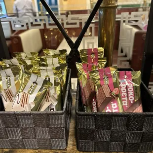 Chocolates that are sold at the front!