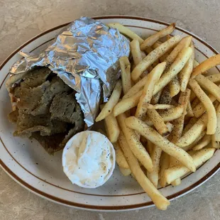 &quot;Double-Meat&quot; Gyro and Fries. Outstanding!