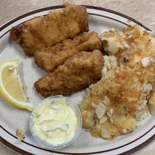 Great Fish &amp; Chips (Subbed Home Fries for French Fries)!