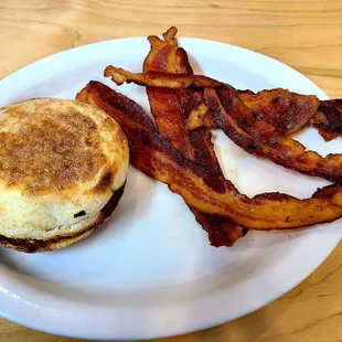 English Muffin and Bacon
