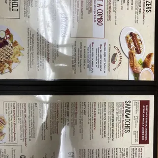 Menu, pages 1 &amp; 2