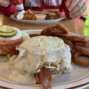 The actual burger!  That Reuben with tots looks good as well!!