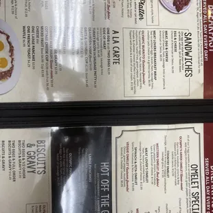 Menu pages 4 &amp; 5