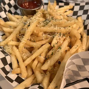 a basket of french fries