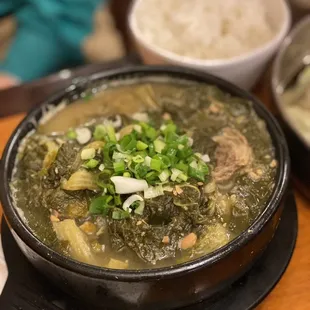 Beef ribs cabbage soup