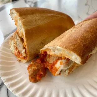 Meatball grinder, $12