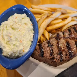 Luncheon Steak Special with my choice of two sides @ $13!
