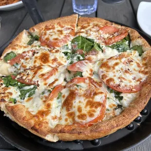 Delicious Greek pizza.  Very generous serving for the price