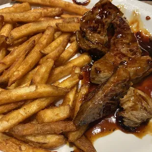Beef Teriyaki (no veggies) and fries