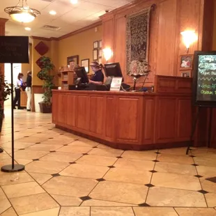 Front of house.  Hostess seating.