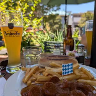 Currywurst and a radler!