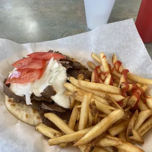 Had not been here in sometime.  The gyros are still as delicious as I remembered.  Fries crispy and fresh.