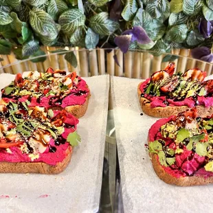 Beet Hummus Avocado Toast# 2