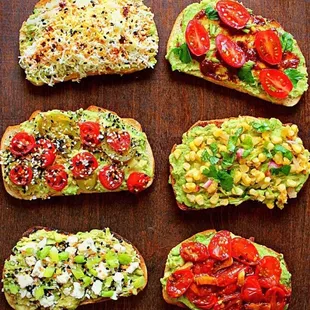 avocado toast with tomatoes
