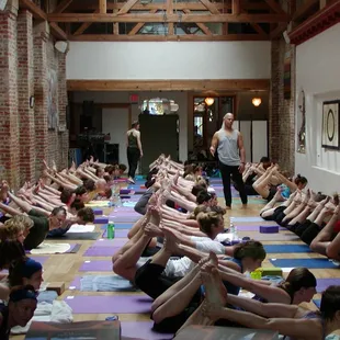 Rolf Gates Yoga class... Lots of room in OM Rental Hall!