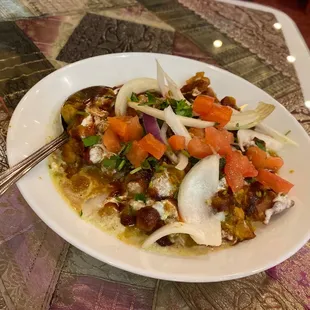 Vegetable Samosa Chaat