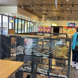 a view of the inside of a restaurant