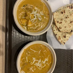 Malai Kofta and Paneer Curry