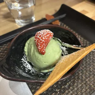 Green tea ice cream