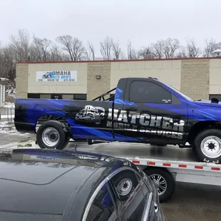 Race Truck Wrap by omaha auto wraps
