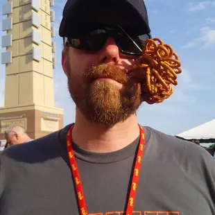 Mike S. and his pretzel necklace!