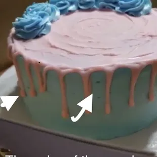 the color of the gender seeing through the cake