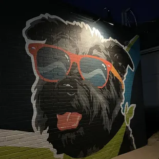 Amazing mural on the front of the building