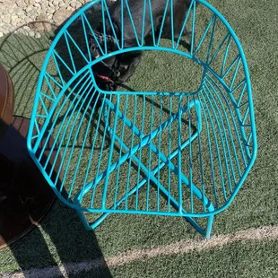 The chairs outside.  Pretty uncomfortable on my caboose.