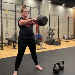 Andrea swinging 32kg for the first time
