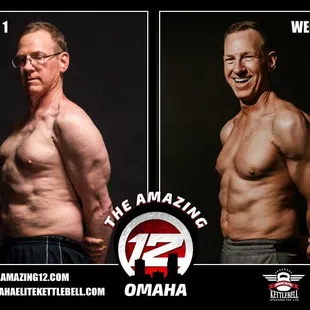 Tom Farrell&apos;s  12 week transformation with the Amazing 12 Omaha /  Omaha Elite Kettlebell