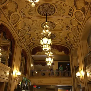 Lobby area directly outside the theater doors.