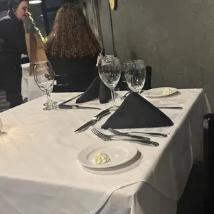 They leave tables set with butter sitting on them