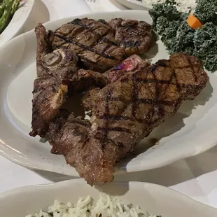 Portherhouse medium rare-New York Strip &amp; Filet.