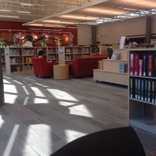 Facing toward kids section
