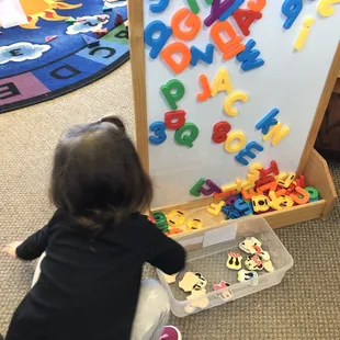 The selection of educational toys are perfect at this location