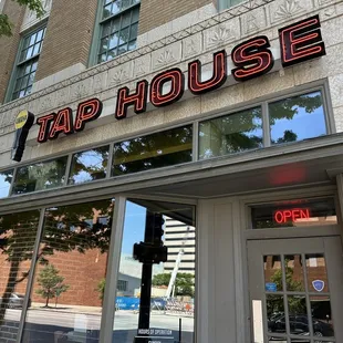 the front of the restaurant
