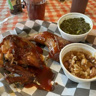 Half Chicken. Took the pic after I tore the wing off.