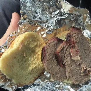 This is supposed to be a brisket sandwich, disappointing!