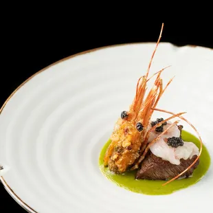 A5 Wagyu Beef with Amaebi Sweet Shrimp