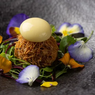 Snow Crab Croquette with Yuzu Curd
