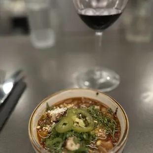 Octopus  paired with Shiraz