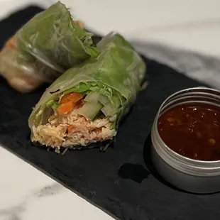 Red crab spring roll