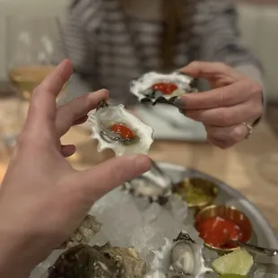 Oysters with homemade cocktail sauce