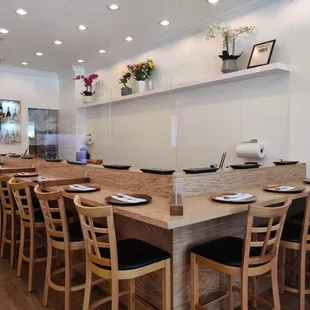 interior, sushi and sashimi