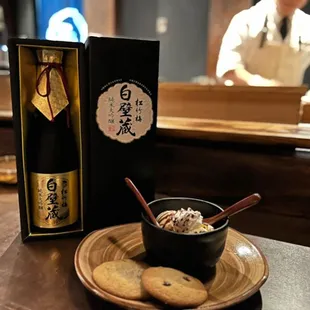 Shirakabegura Gold with Ice Cream = ultimate dessert