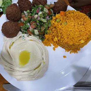 Vegetables plate and shrawma plate