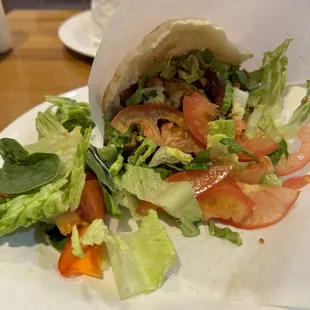 Chicken shawarma pita
