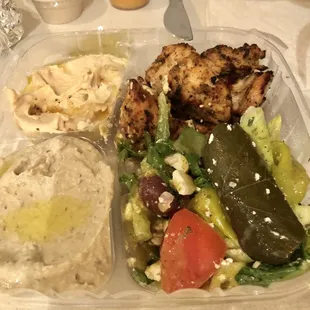 The Chicken Kebab platter
