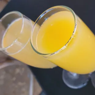Mimosas ($3 - $4 depending on the flavor)