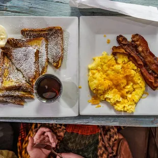 french toast with eggs &amp; bacon